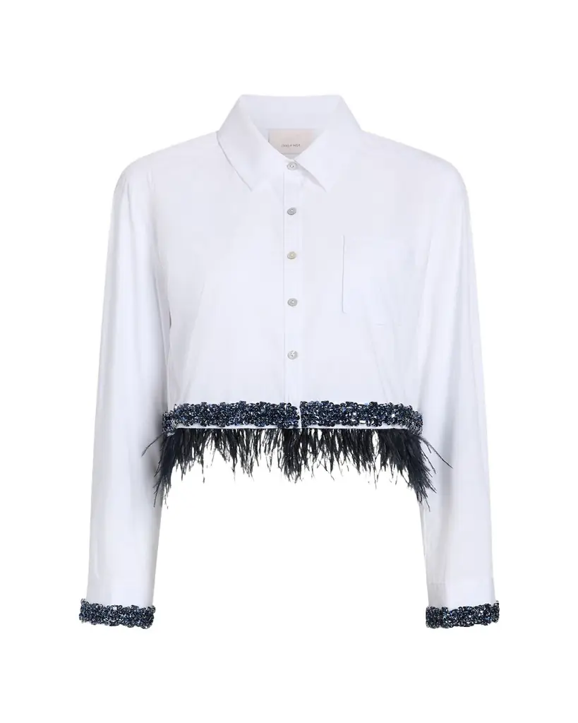Cinq a Sept Sylvan Embellished Button-Front Shirt