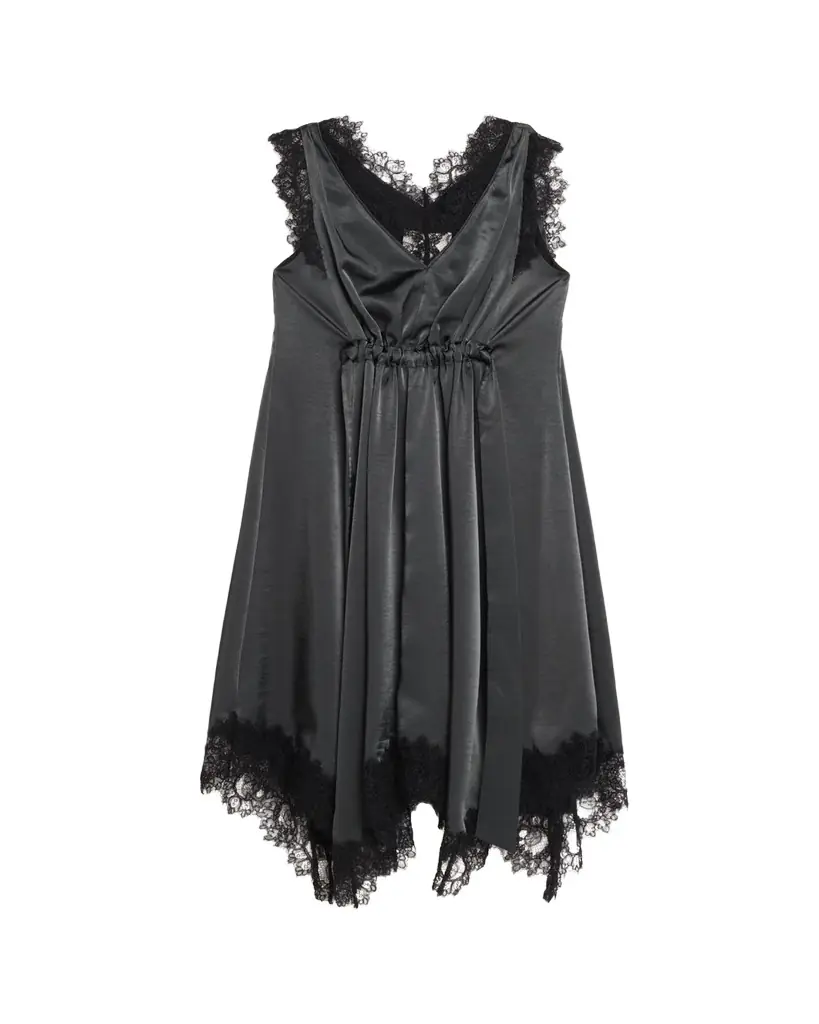 3.1 Phillip Lim V-Neck Lace-Trim Satin Midi Dress