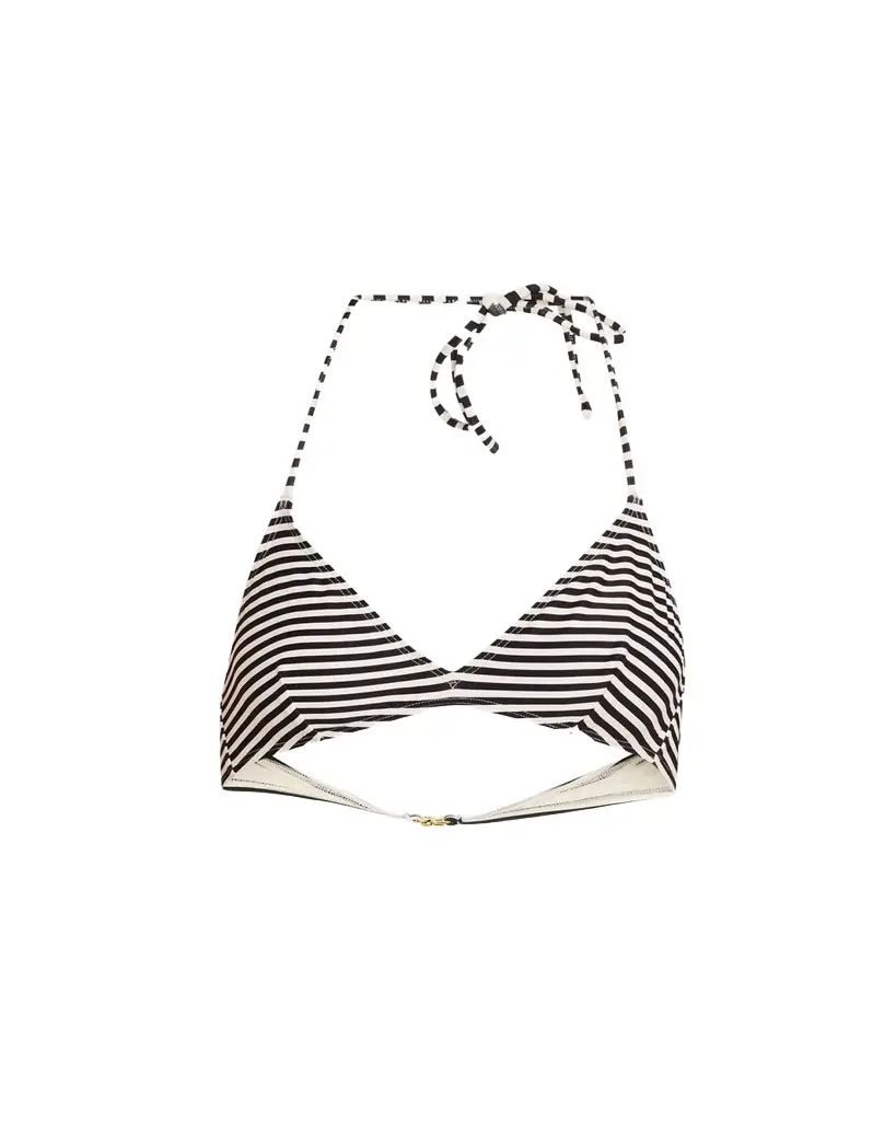 Nili Lotan Printed Triangle Bikini Top