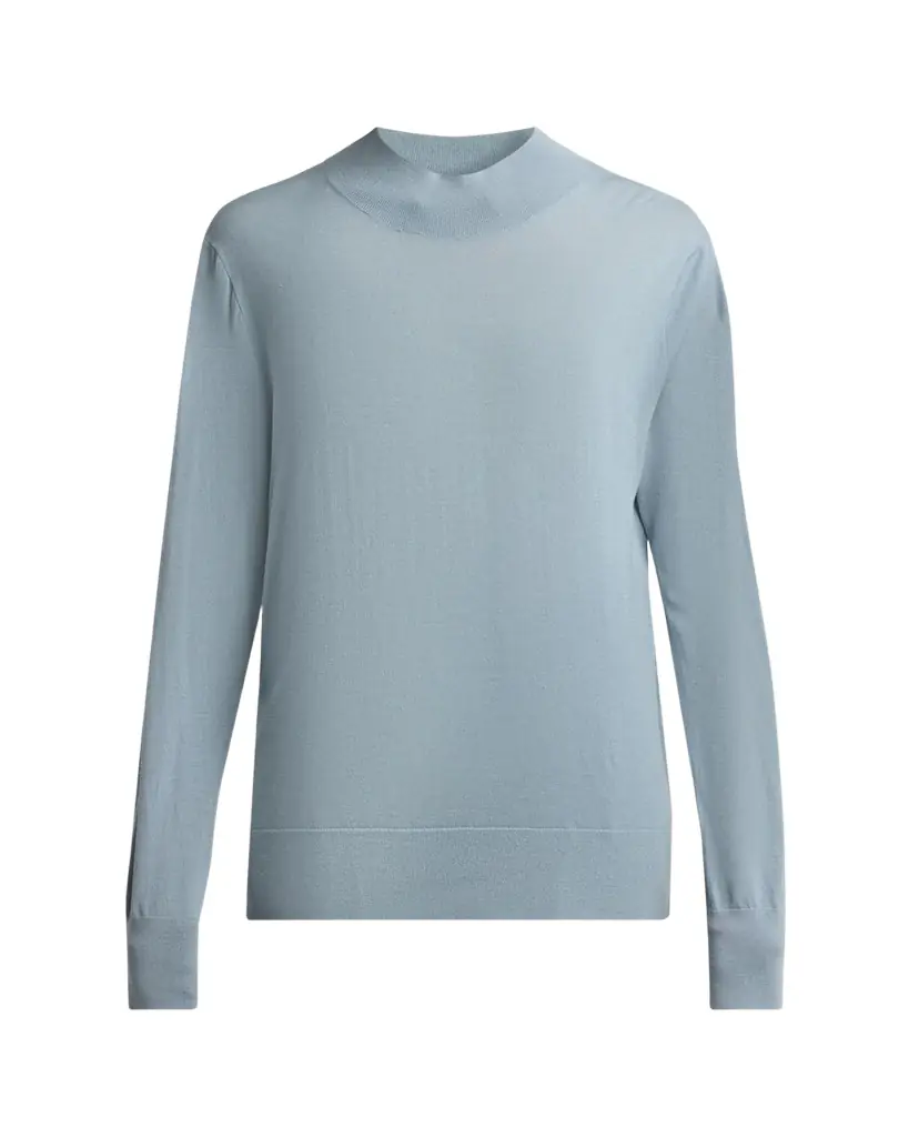 THE ROW Nari Mock-Neck Merino Wool Sweater
