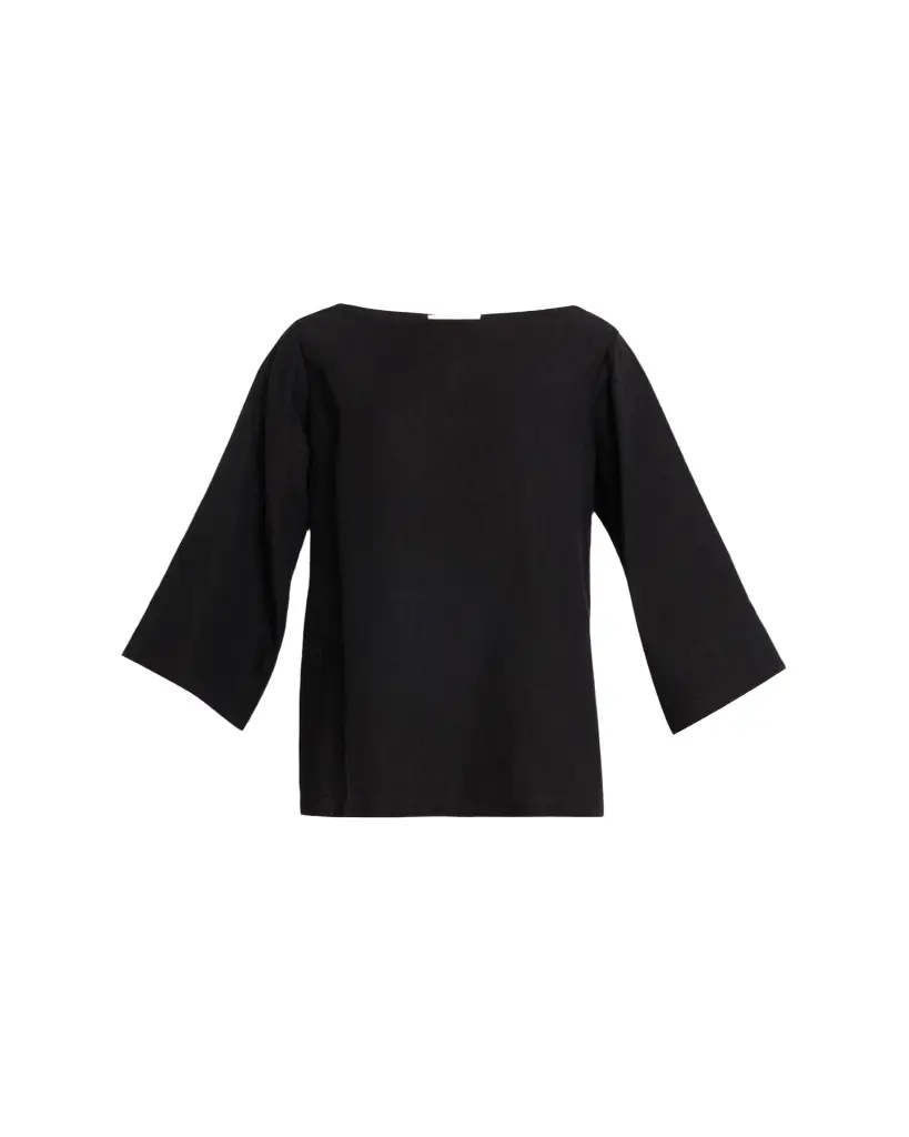 THE ROW Junia Boat-Neck Linen Top