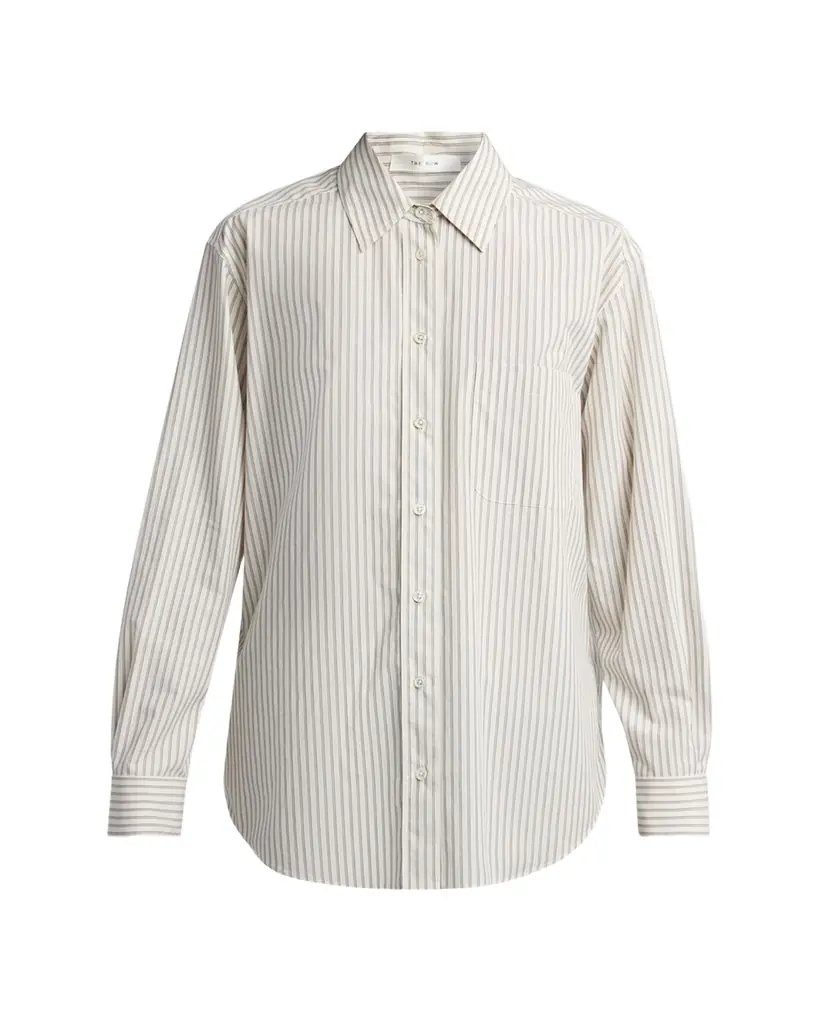 THE ROW Gavina Striped Cotton Shirt