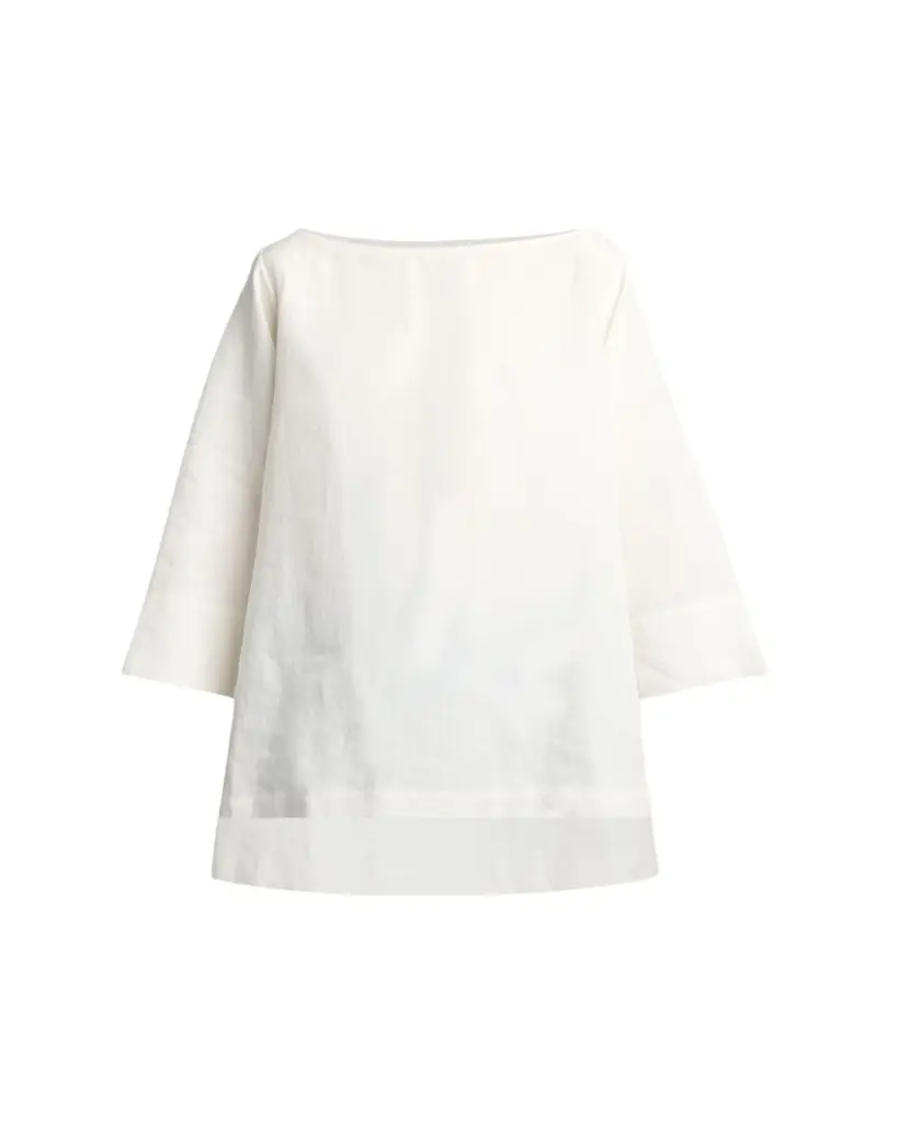 THE ROW Junia Boat-Neck Linen Top - Women's Clothing