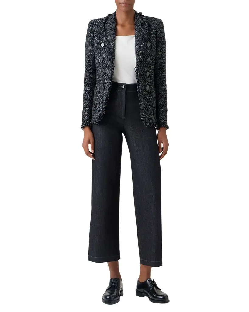Akris punto Salt and Pepper Tweed Jacket