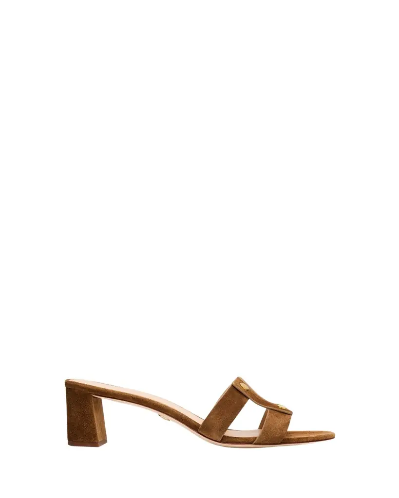 Veronica Beard mm Via Suede Block-Heel Sandals - Women's Shoes