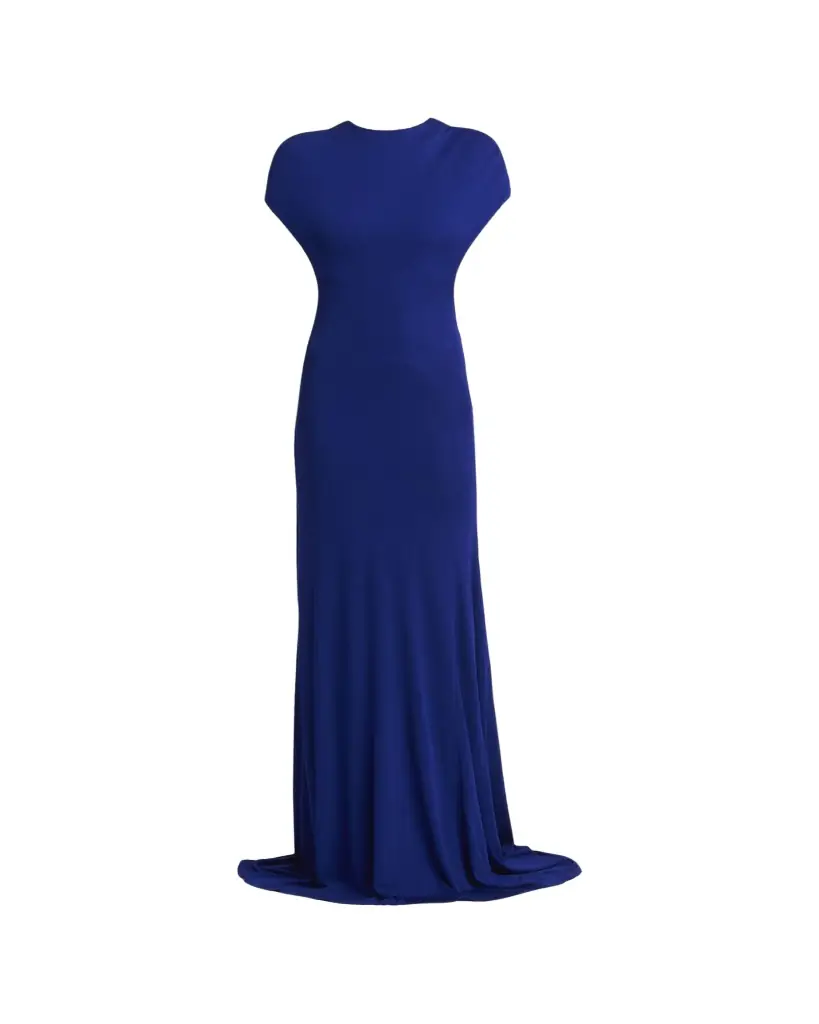 TOM FORD Cap-Sleeve Backless Trumpet Gown