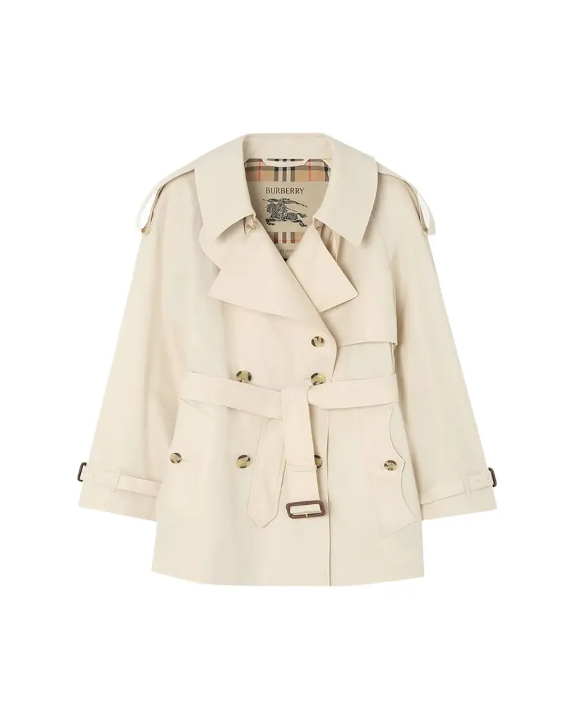 Burberry Fitzrovia Tropical Gabardine Short Trench Coat