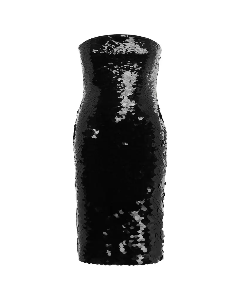Alex Perry Strapless Degrade Sequined Sheath Dress