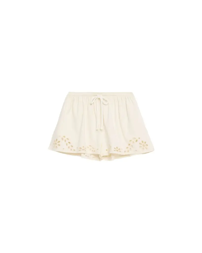 Ulla Johnson Vedi Embroidered Drawstring Shorts