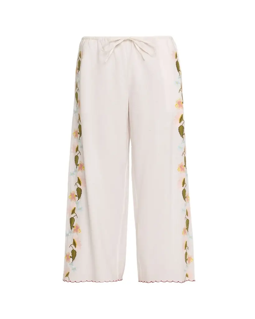 Ciao Lucia Ermmano Embroidered Drawstring Pants