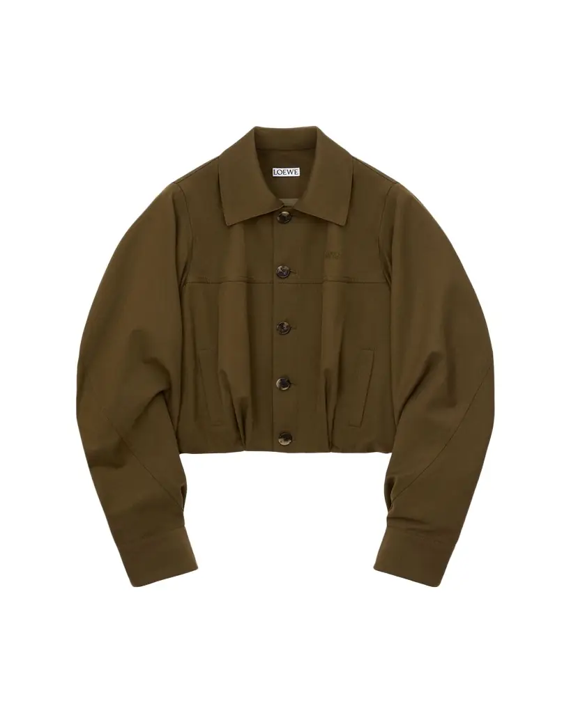 Loewe Single-Breasted Cotton Balloon Jacket