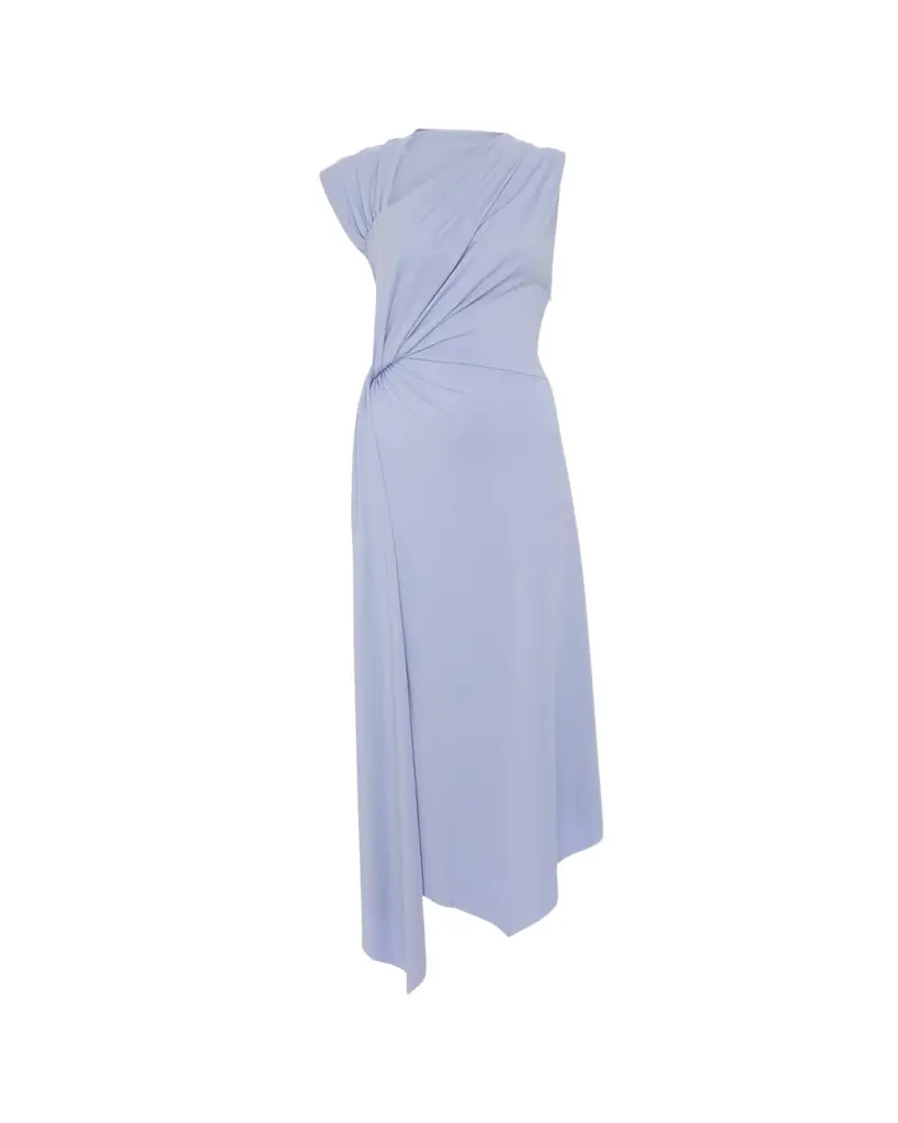 Victoria Beckham Sleeveless Twisted Asymmetric Midi Dress - Women's Clothing