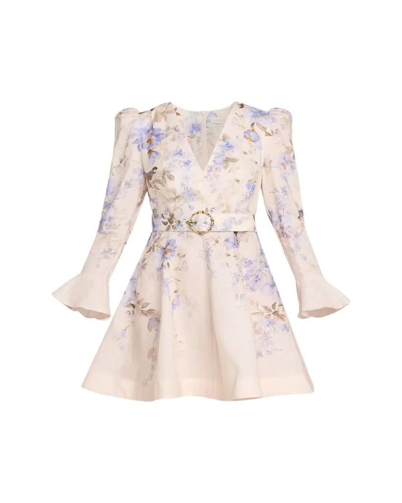 Zimmermann Luna Plunge Mini Dress