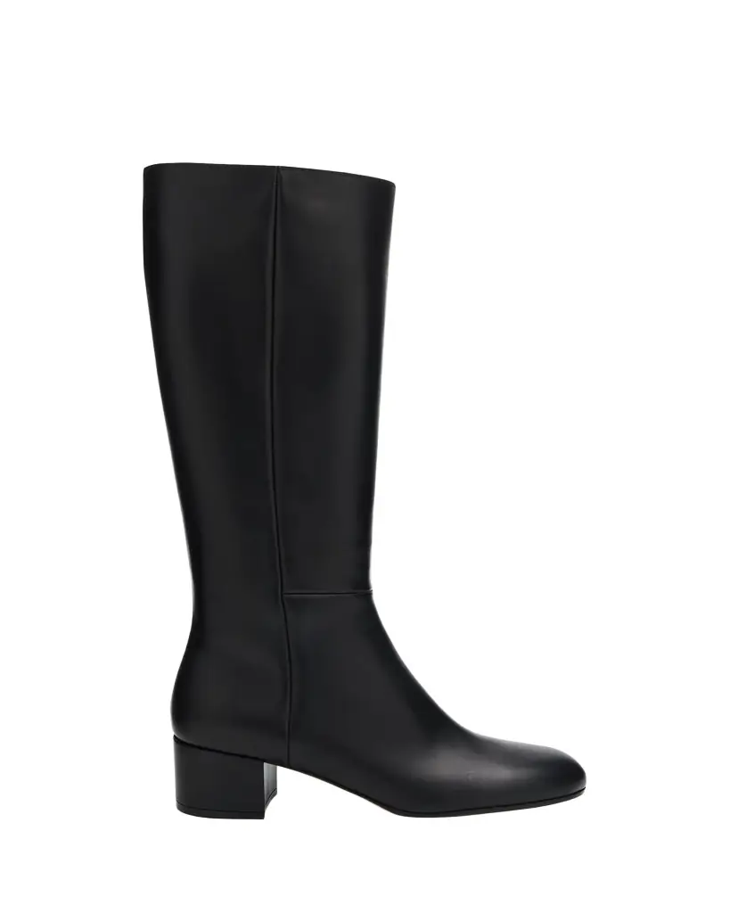 Gianvito Rossi 45mm Joelle Leather Knee-High Boots