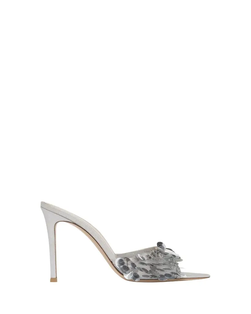 Gianvito Rossi 105mm Sequined Mesh Mule Sandals