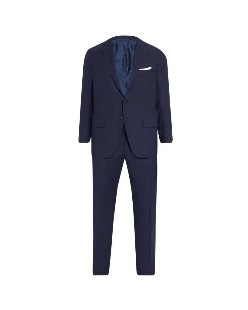 Kiton Men's Mini-Check Wool Modern Fit Two-Piece Suit
