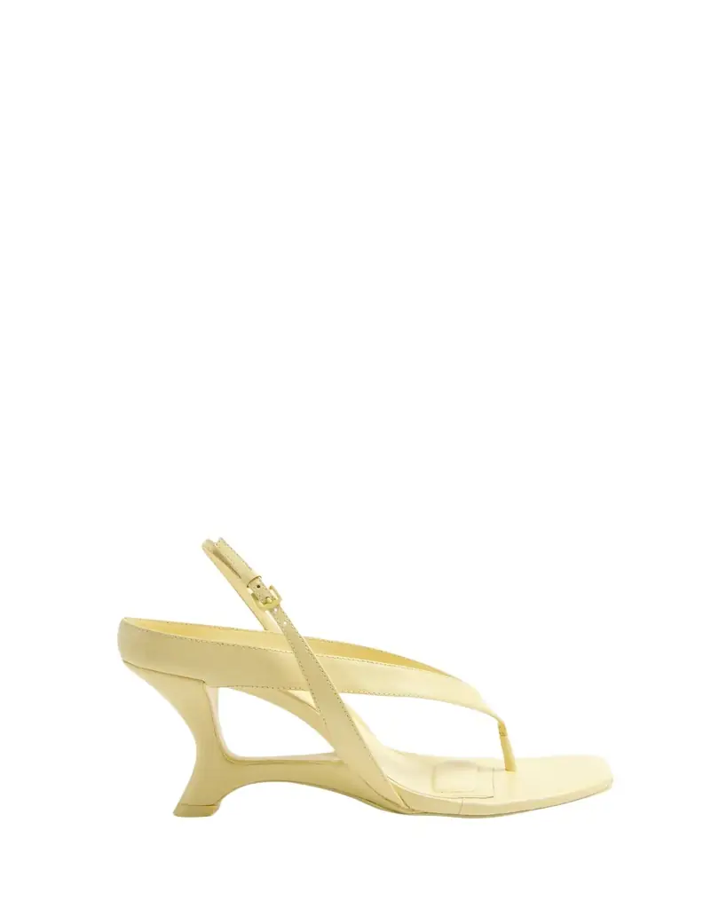 SIMKHAI Darya Leather Wedge Thong Sandals
