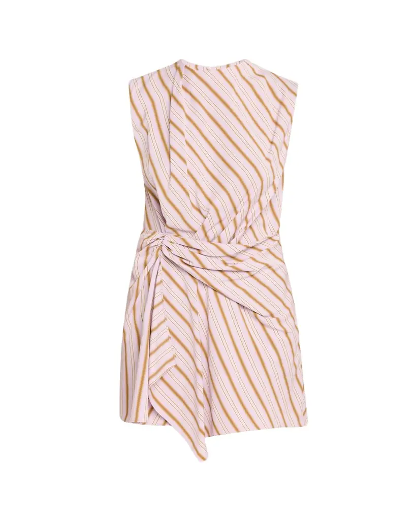 A.L.C. Dion Stripe Draped Mini Dress