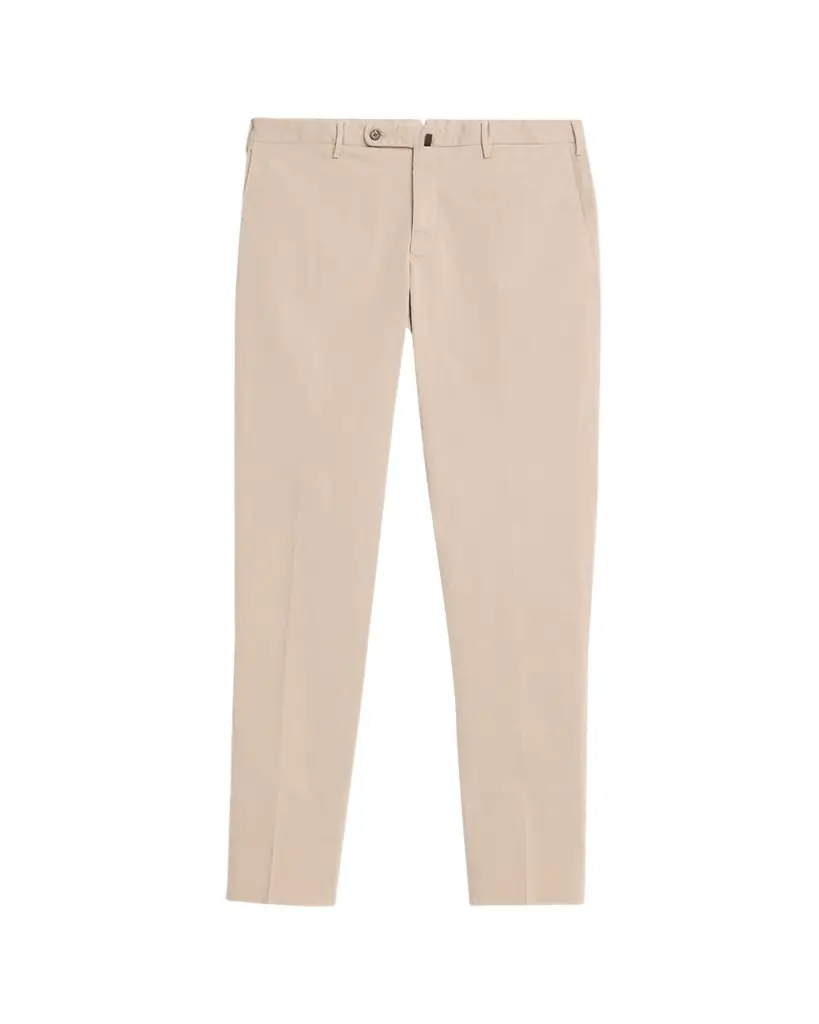 Incotex Men's Pressed-Crease Cotton Trousers