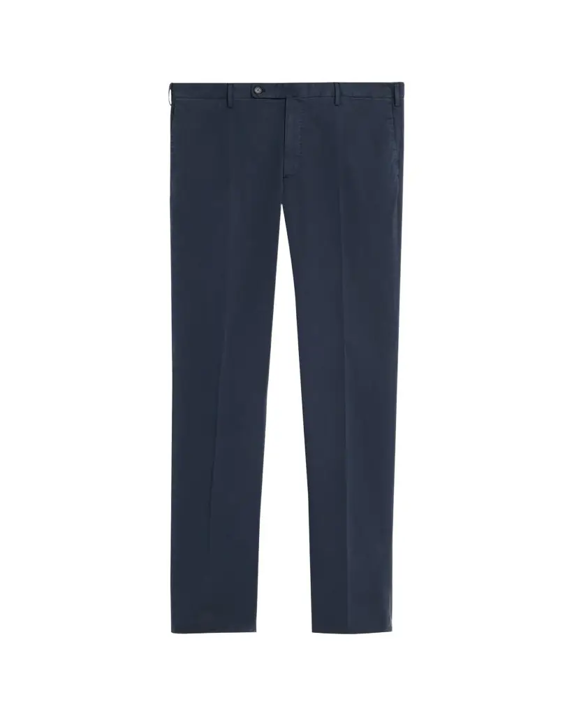 Incotex Men's Pressed-Crease Cotton Trousers
