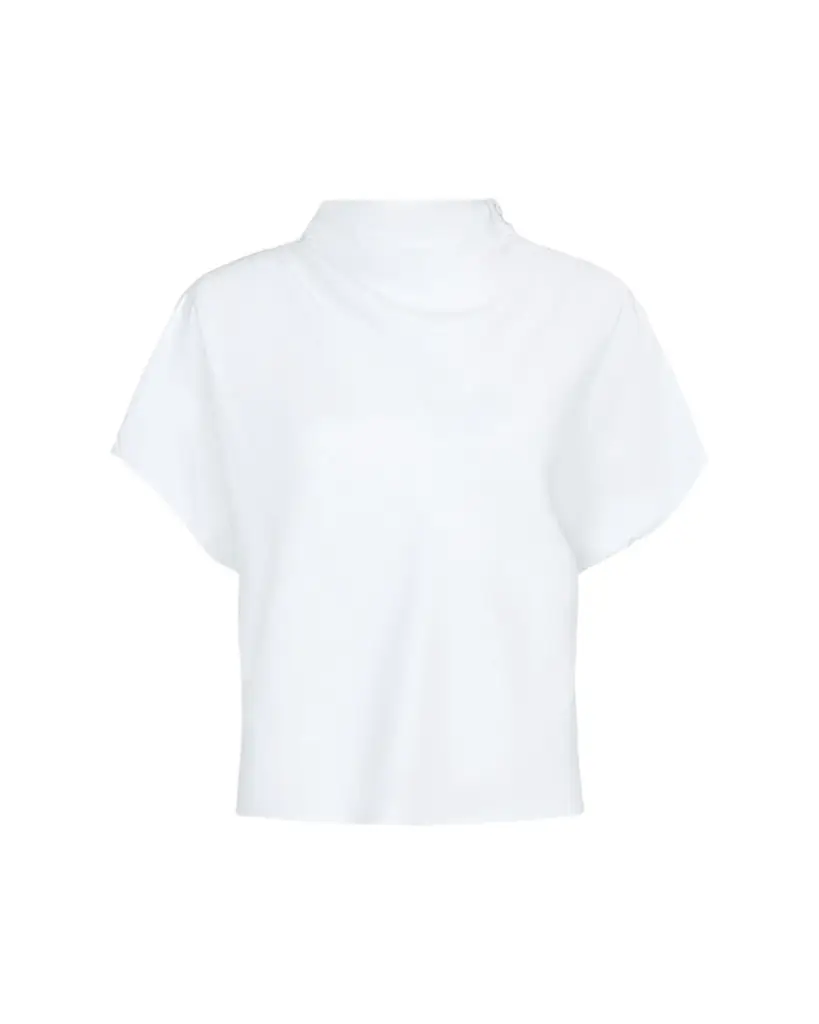TWP Draped Mock-Neck Tee