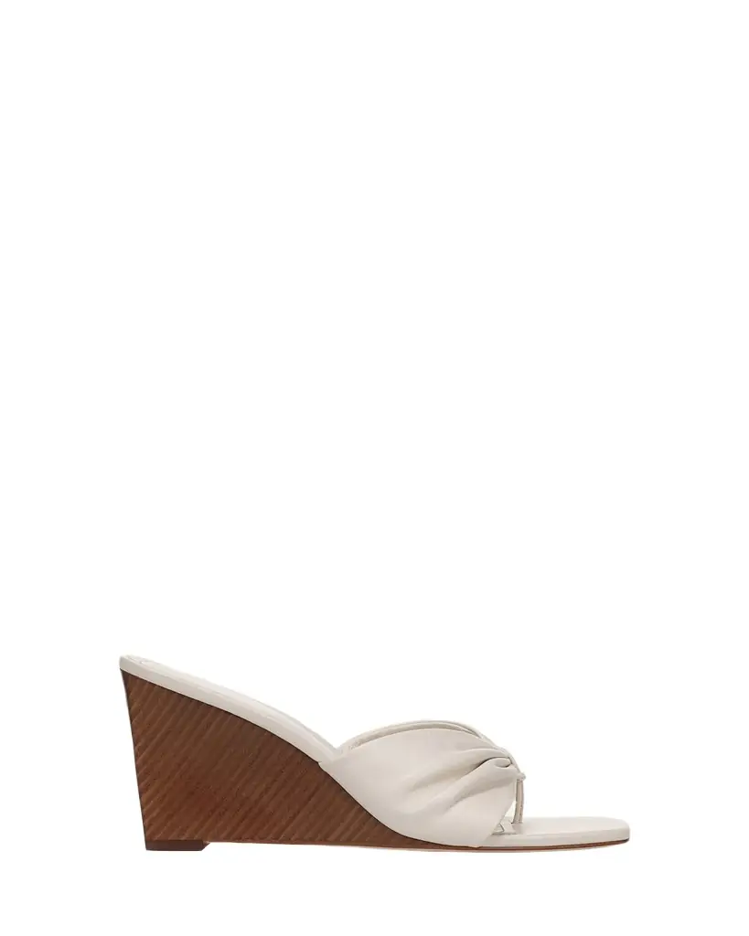 Veronica Beard 85mm Tullia Leather Wedge Sandals