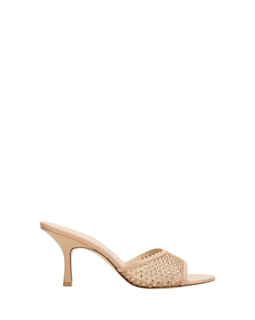 Stuart Weitzman 85mm Bareitall Mesh and Leather Sandals