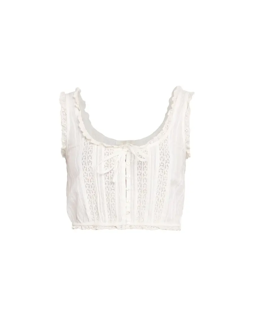 LoveShackFancy Blyss Cotton Sleeveless Top
