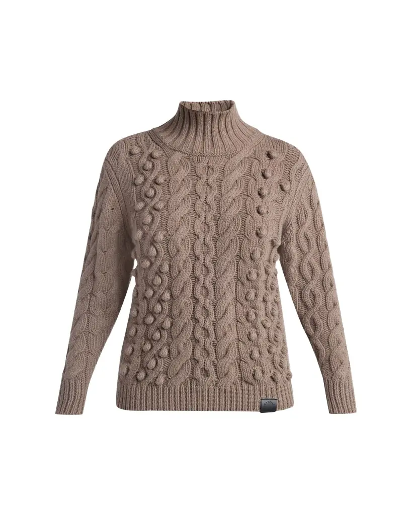 Stella McCartney Bobble Cable Knit Turtleneck Sweater