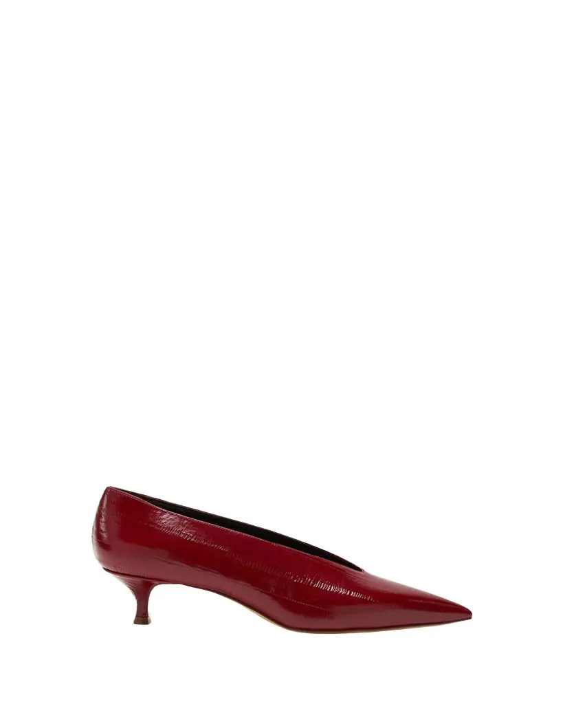 Le Monde Beryl 40mm Babouche Eel-Embossed Leather Pumps