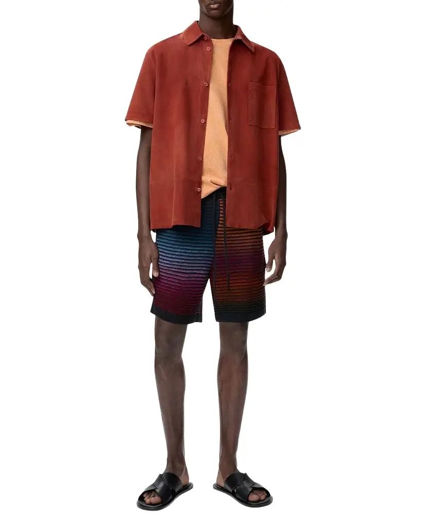 Loewe x Paula 's Ibiza Men 's Multi-Stripe Knit Shorts