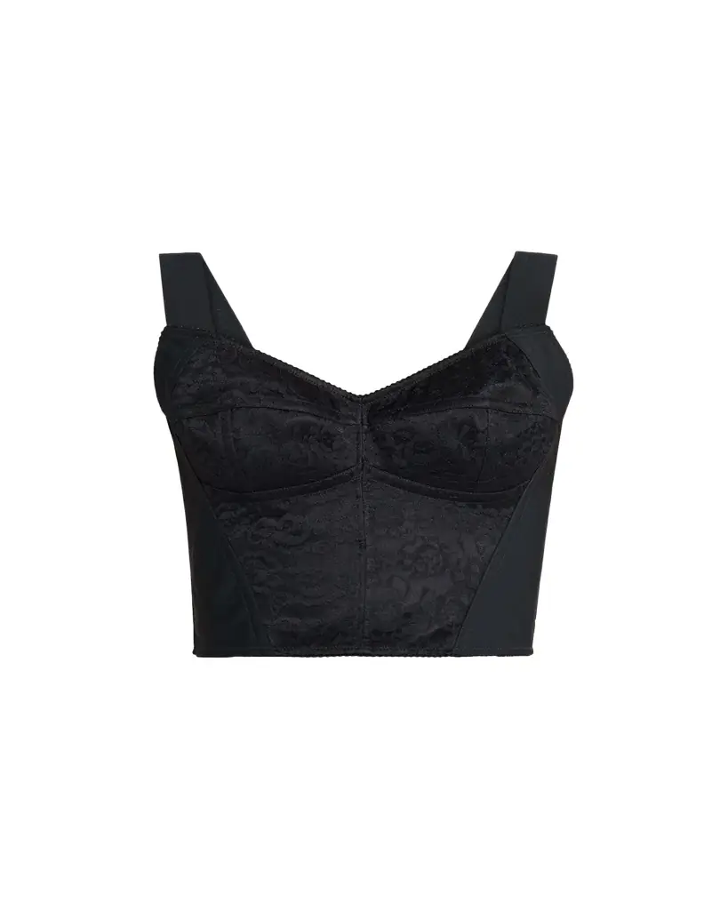 Dolce & Gabbana Lace Jacquard Crop Bustier Top