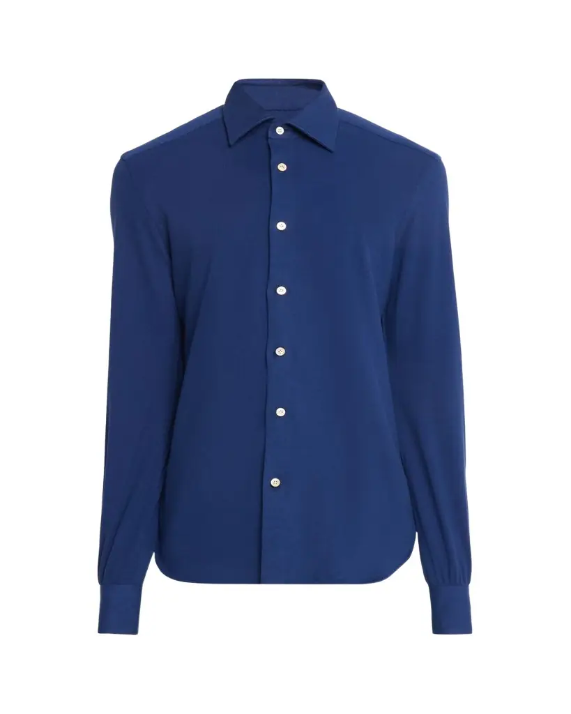 Kiton Men's Solid Cotton Classic-Fit Sport Shirt