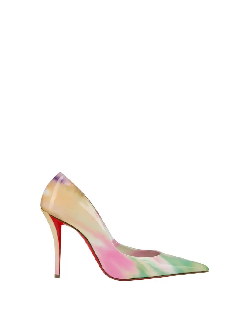 Christian Louboutin 100mm Miss Z Tie-Dye Patent Leather Pumps