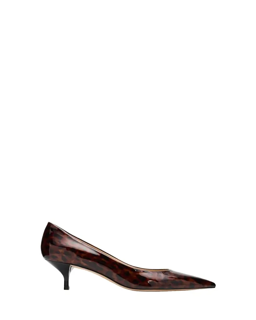 Stuart Weitzman Stuart Power Tortoise Leather Pumps