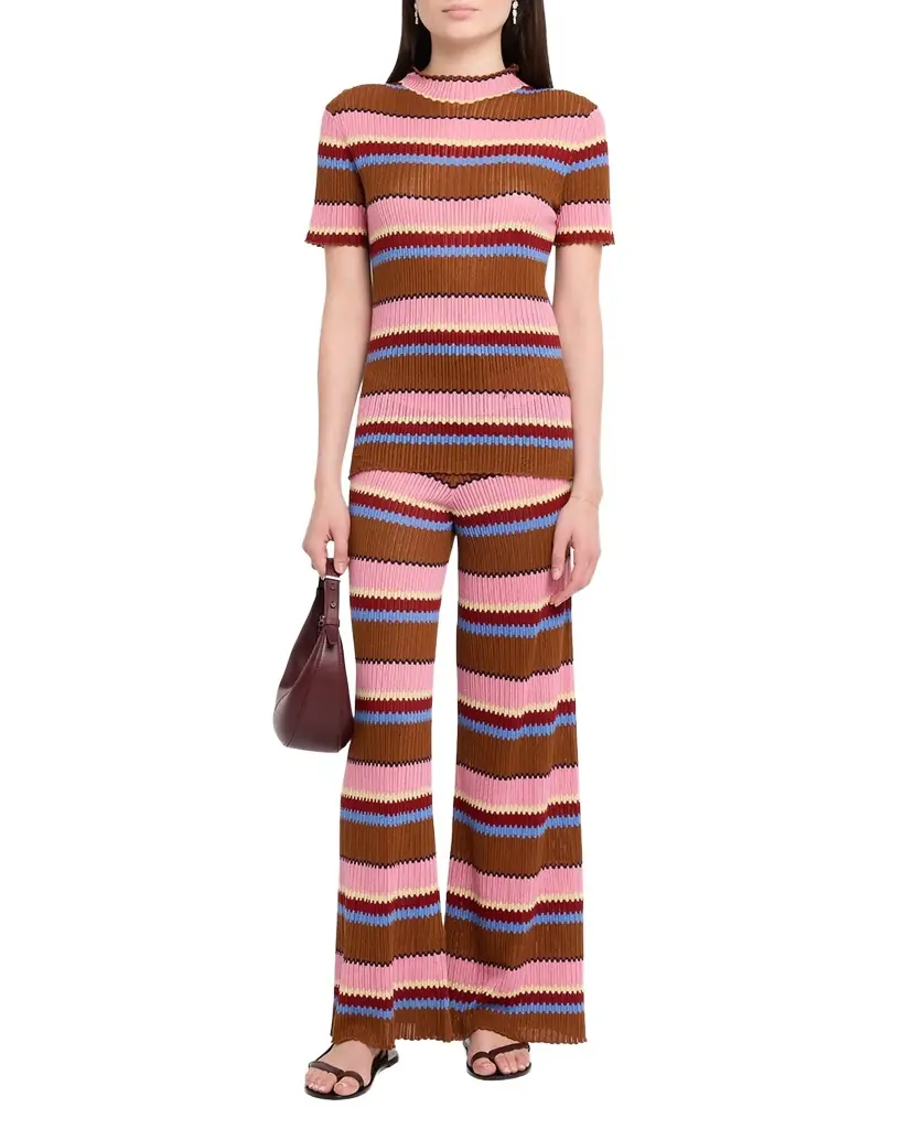 Guest in Residence Palazzo Rib Striped Top