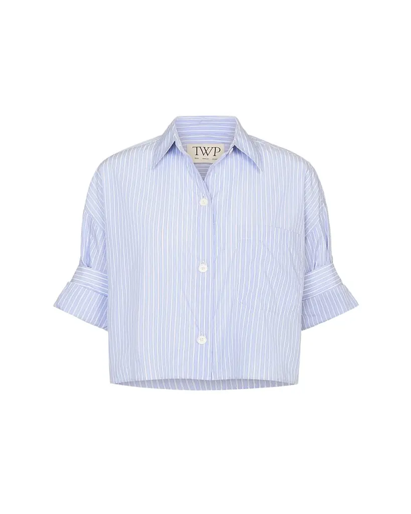 TWP Next Ex Striped Cropped Shirt