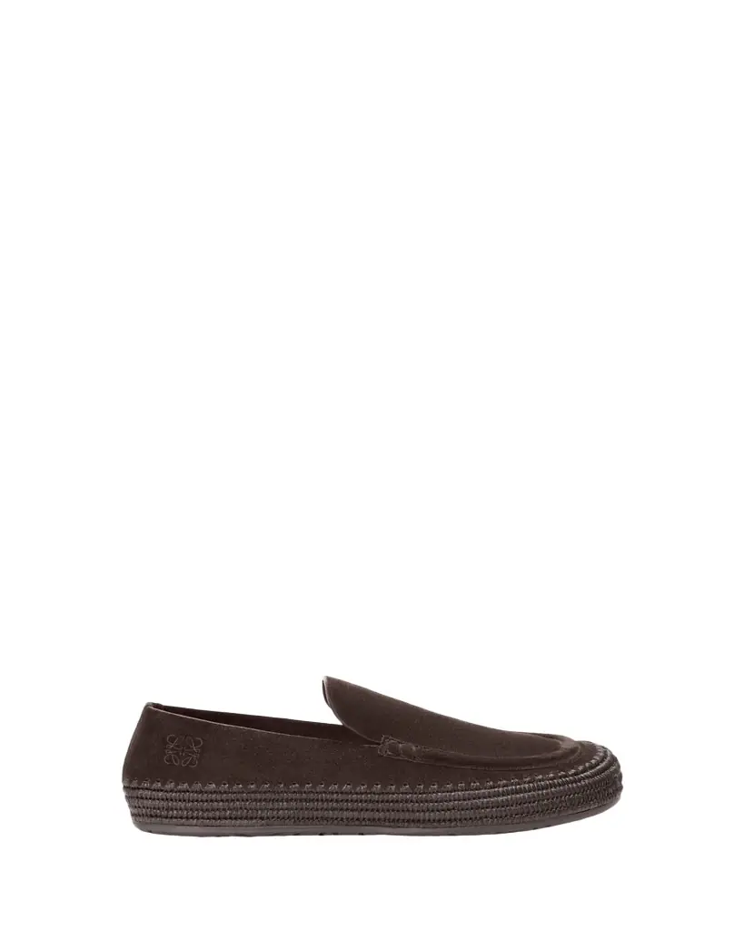 Loewe x Paula's Ibiza Rio Suede & Raffia Loafers