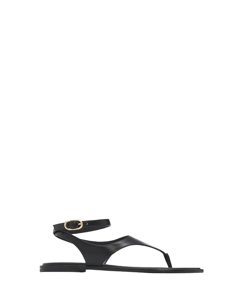 Stuart Weitzman Marley Nappa Leather Flat Thong Sandals