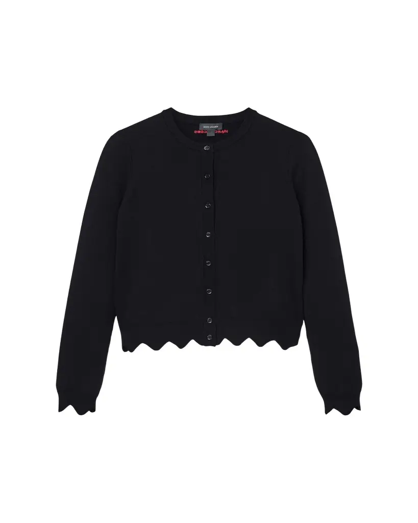 Marc Jacobs Scalloped Daisy Crewneck Cardigan