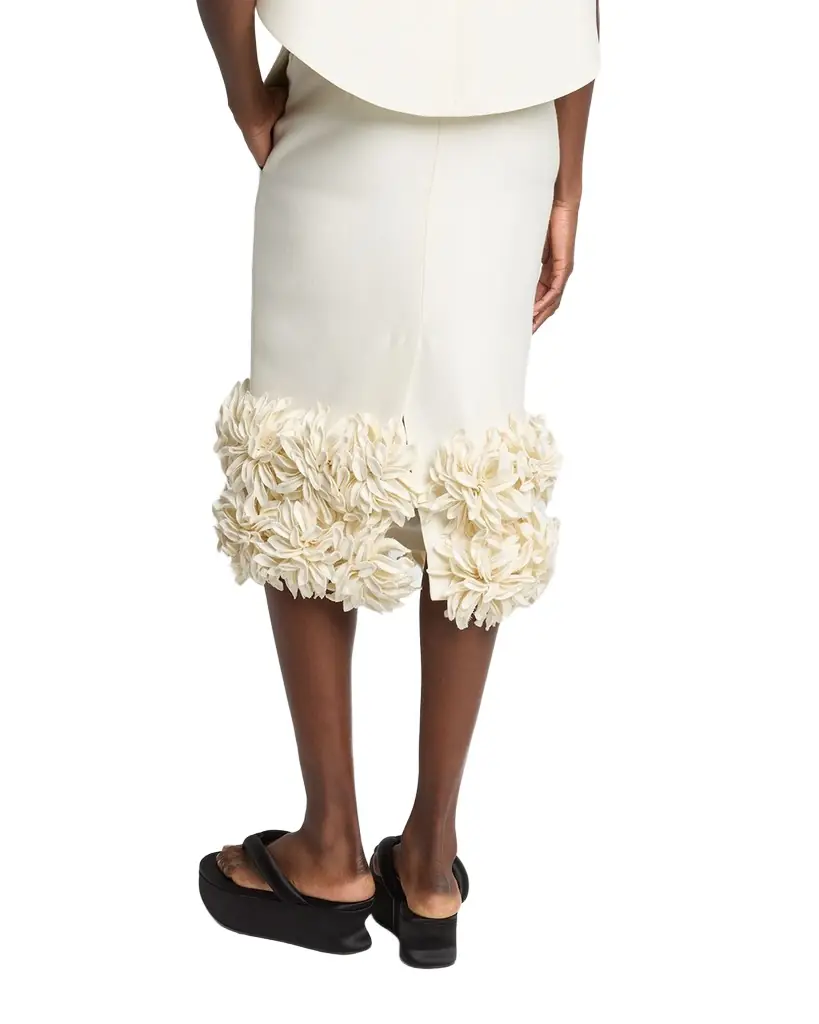 Balenciaga Pointy Flower Midi Pencil Skirt
