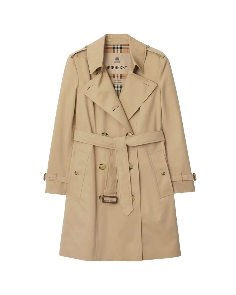 Burberry Chelsea Belted Double-Breasted Trench Coat
