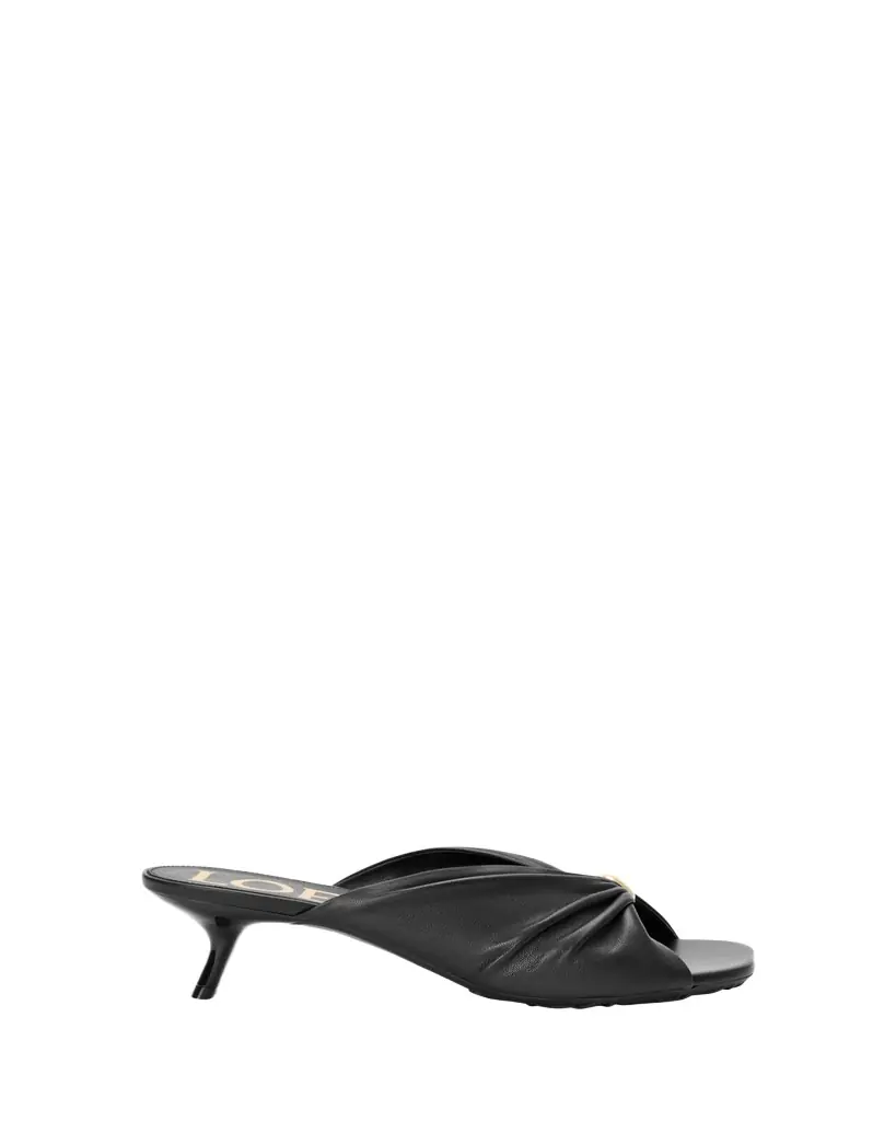 Loewe x Paula's Ibiza 45mm Pebble Soft Leather Slide Sandals
