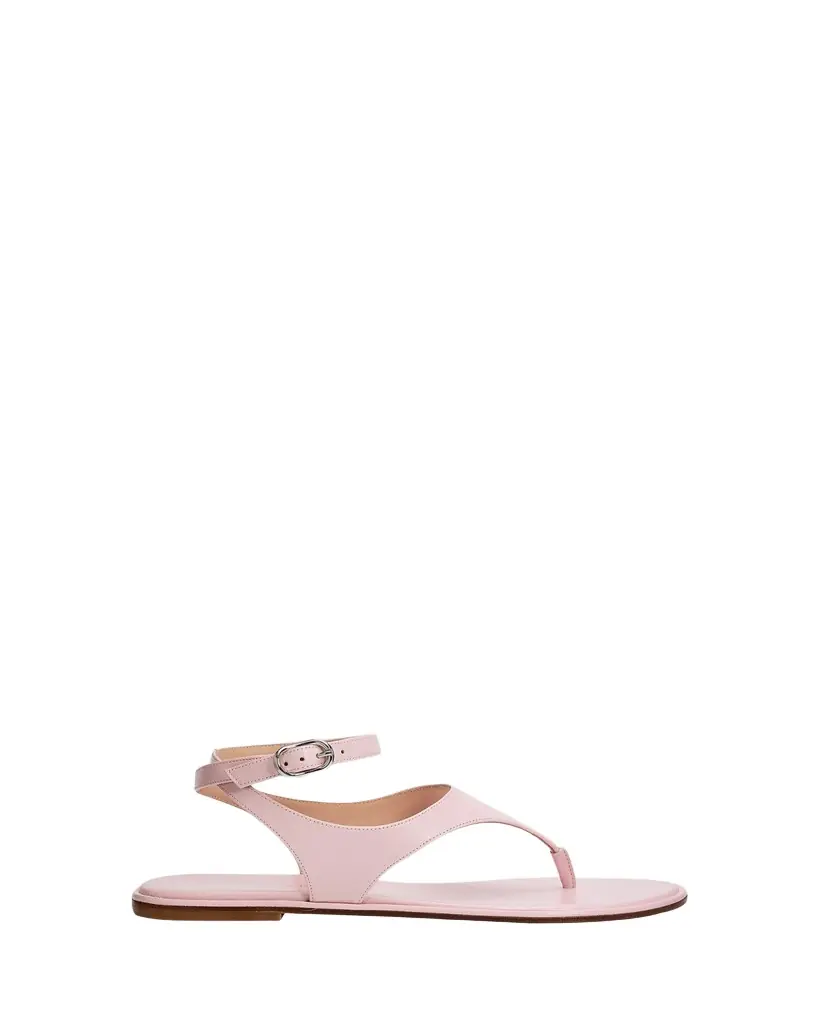 Stuart Weitzman Marley Nappa Leather Flat Thong Sandals