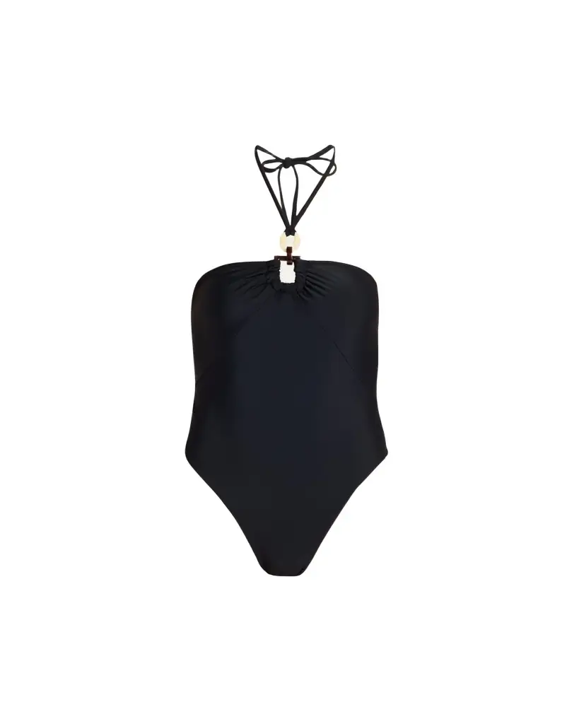 Ramy Brook Marjorie Ring Halter One-Piece Swimsuit
