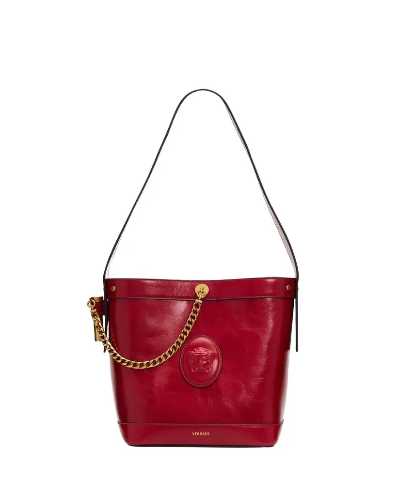 Versace Medusa Leather Bucket Bag