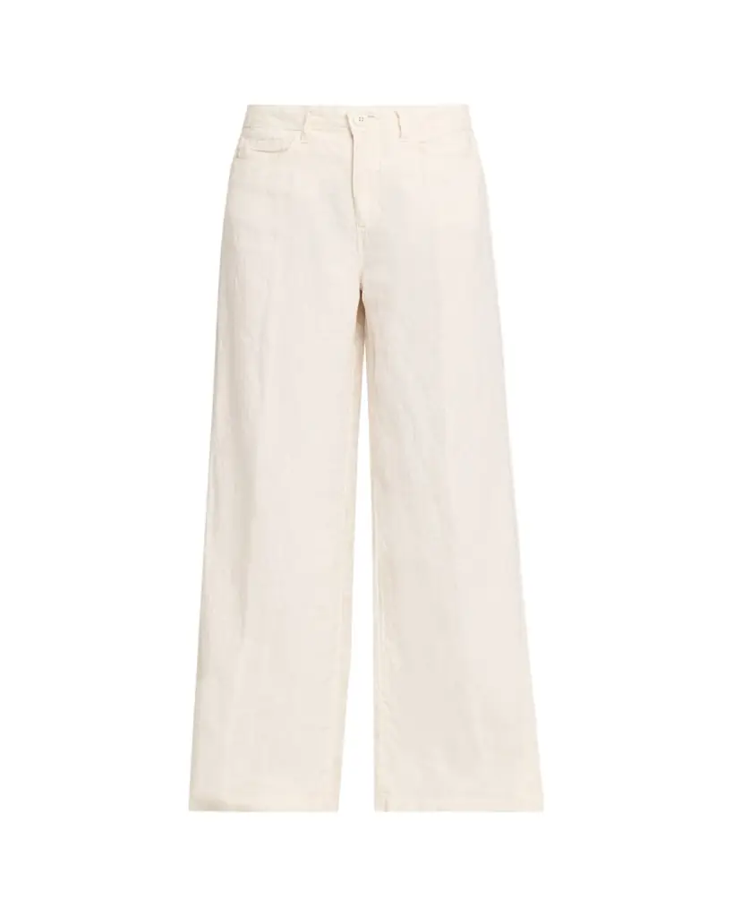 L'Agence Amara High-Rise Wide-Leg Linen Pants