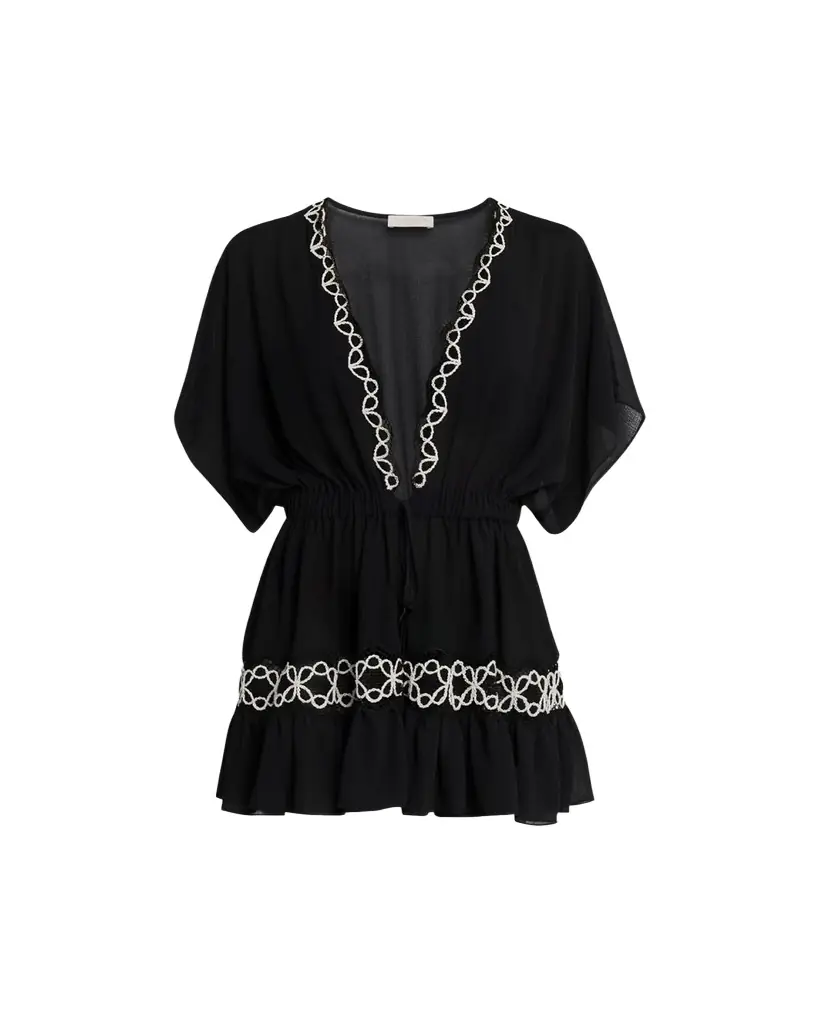Ramy Brook Alisa Embroidered Mini Coverup Dress