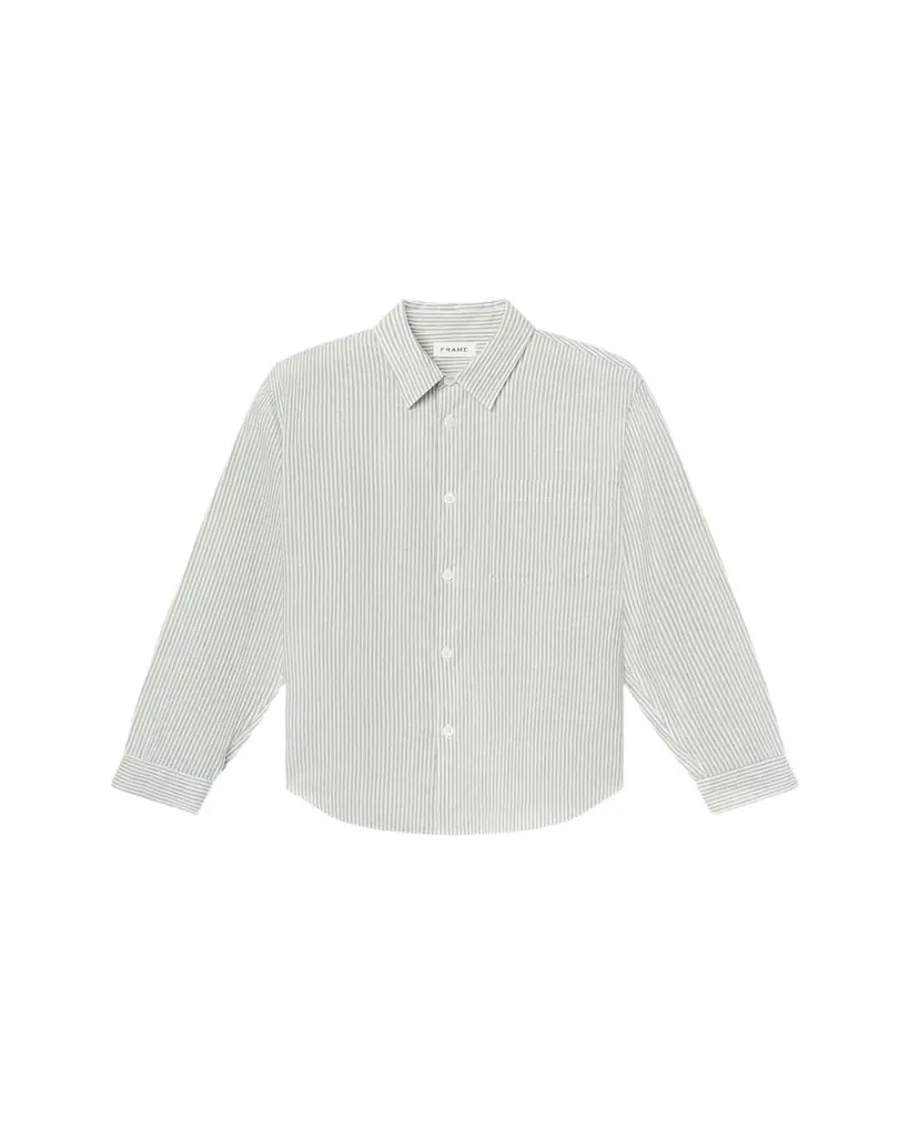 FRAME Men's Striped Tencel-Blend Button-Down Shirt