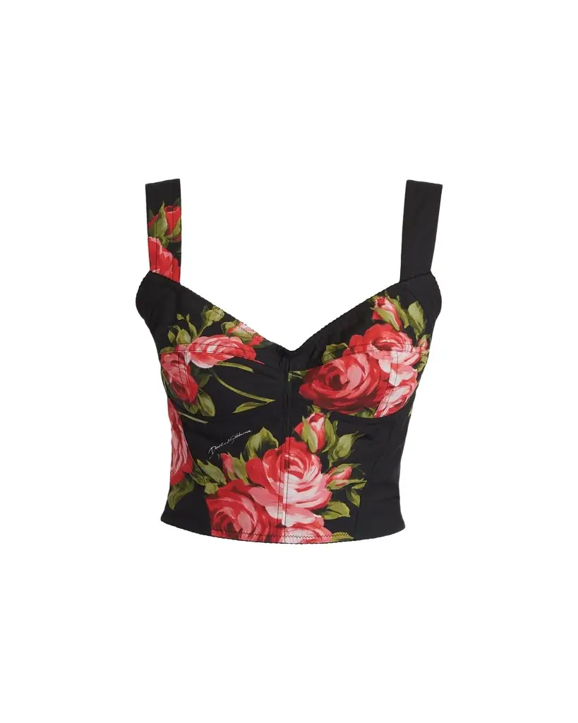 Dolce & Gabbana Floral-Print Corset Top - Women's Clothing